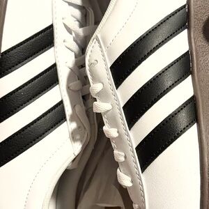 Adidas Men's VL Court White and Black Sneakers